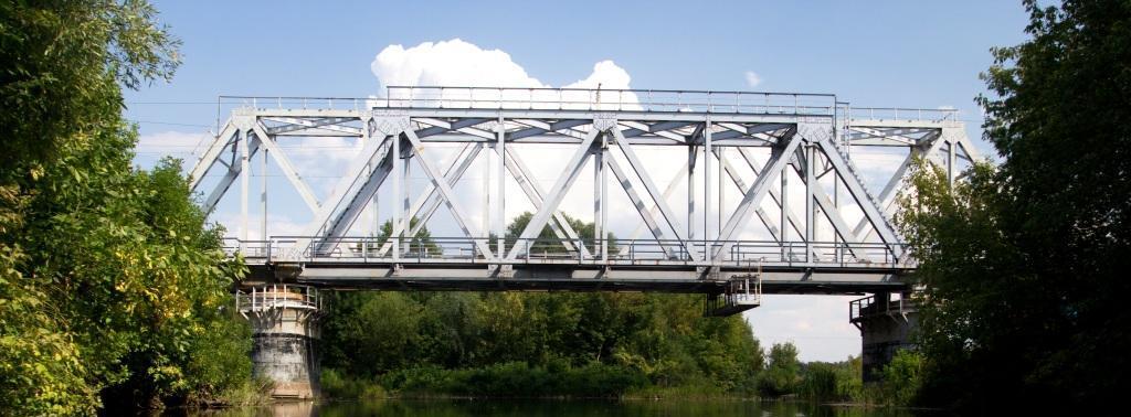 Участок Аркадак. Строительство металлического моста на 68 км через р.Аркадак Юго-Восточной ж.д.